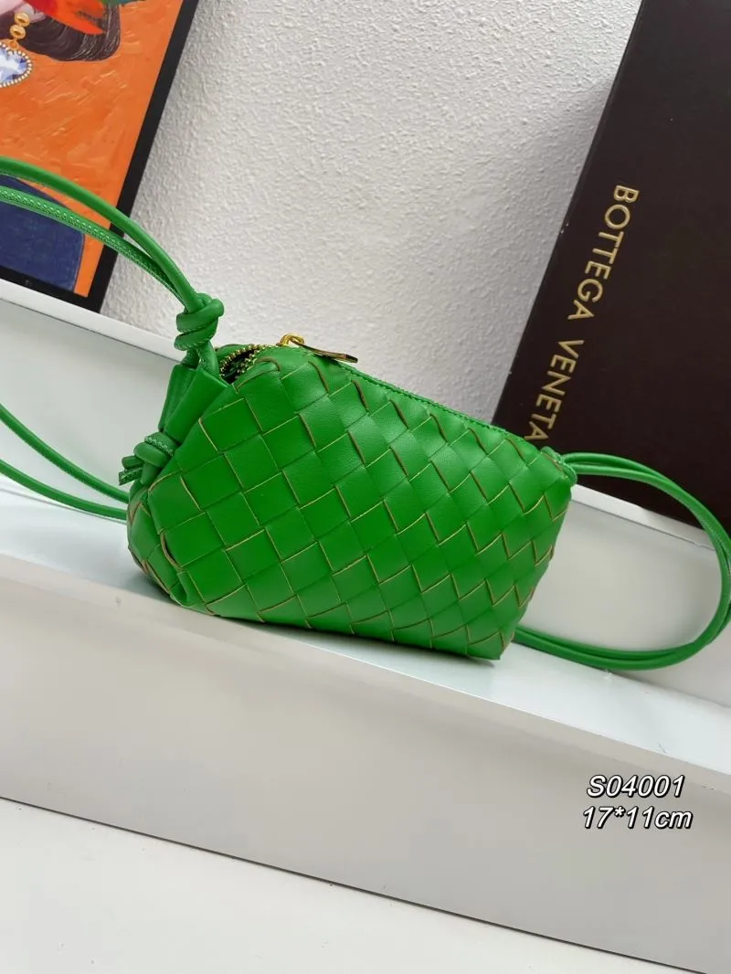 Alternative view of Bottega Veneta Green Woven Crossbody Bag S04001