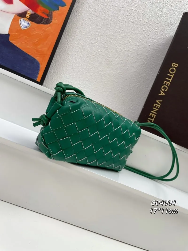 Alternative view of Bottega Veneta Green Woven Crossbody Bag S04001