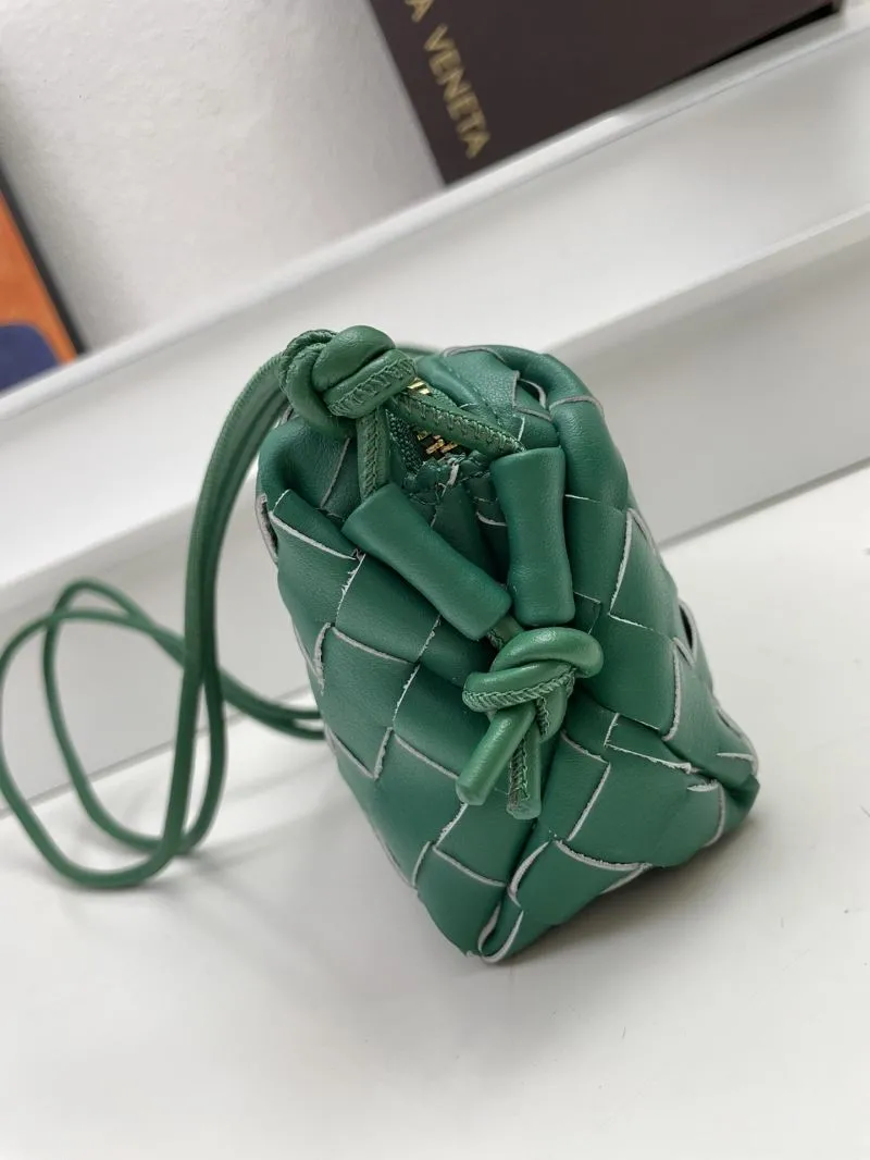 Bottega Veneta Green Woven Crossbody Bag S04001 - Image 4