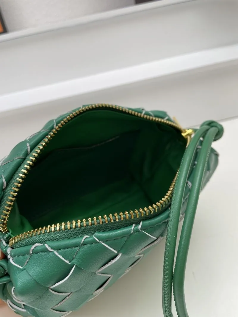 Bottega Veneta Green Woven Crossbody Bag S04001 - Image 8