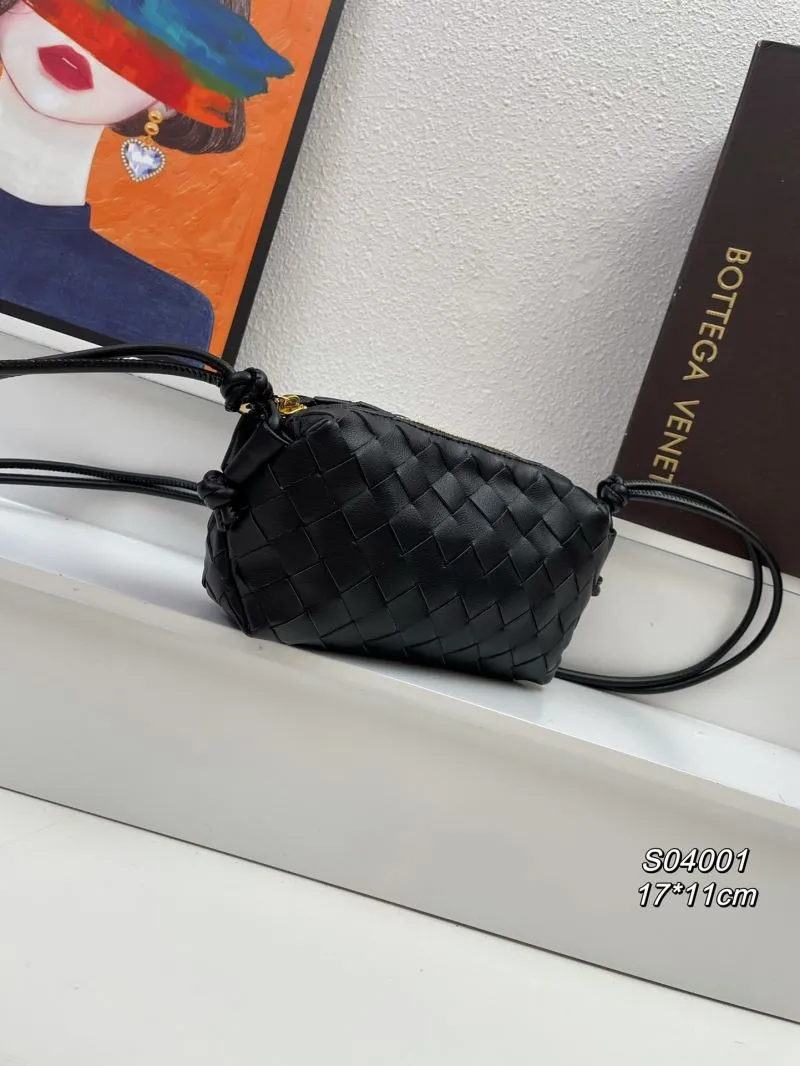 Alternative view of Bottega Veneta Black Woven Crossbody Bag S04001