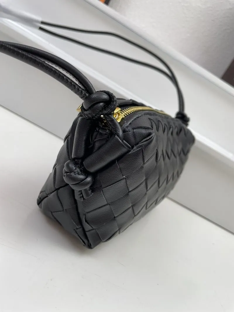 Bottega Veneta Black Woven Crossbody Bag S04001 - Image 4