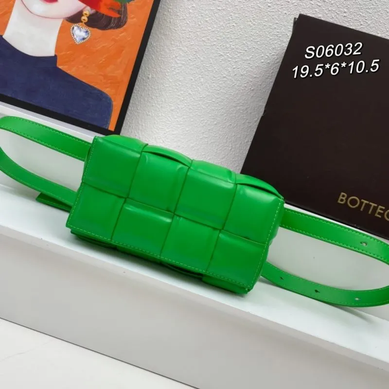 Bottega Veneta Green Padded Satchel Bag S06032