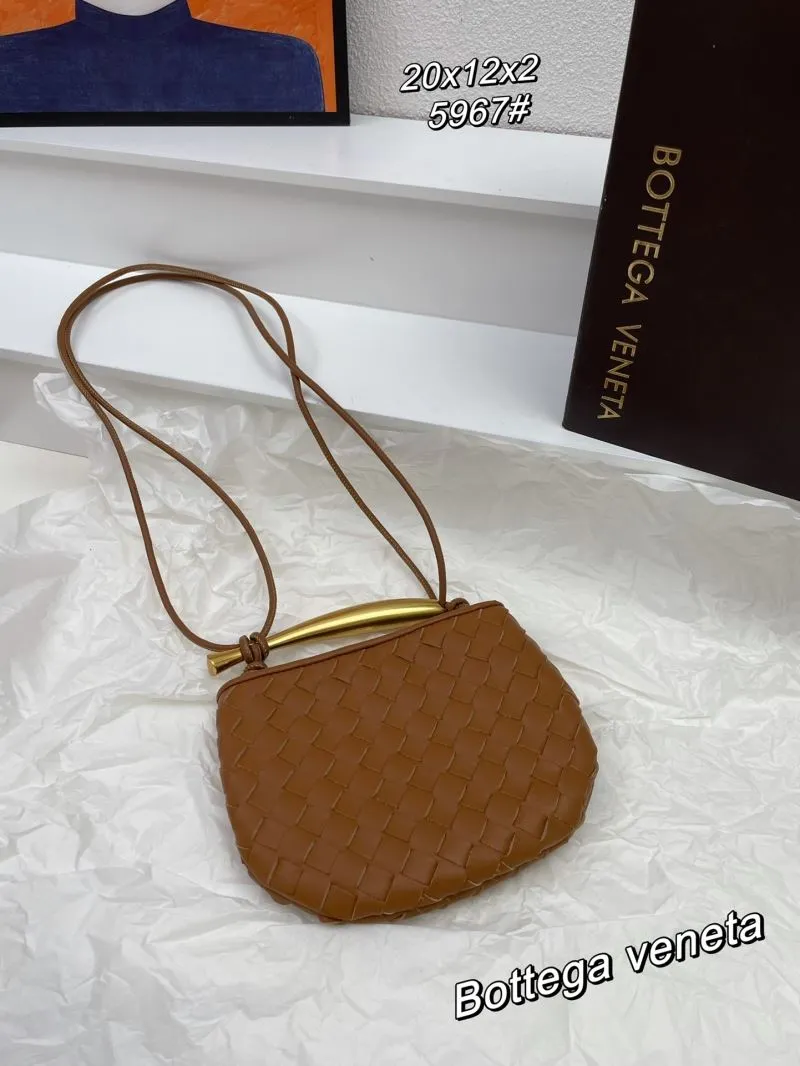 Bottega Veneta Brown Woven Crossbody Bag 5967