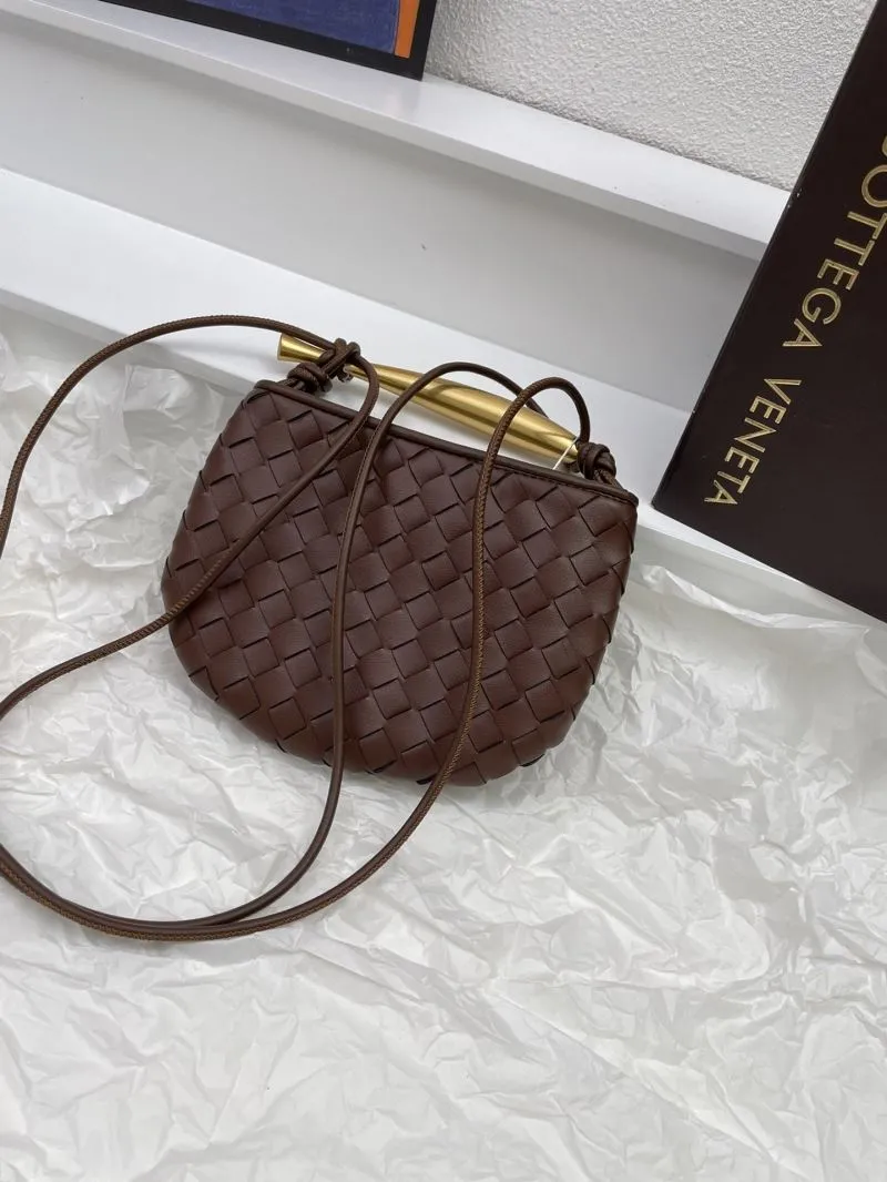 Bottega Veneta Brown Woven Satchel Bag 5967 - Image 4