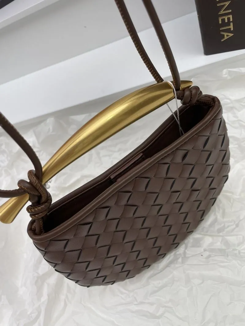 Bottega Veneta Brown Woven Satchel Bag 5967 - Image 6