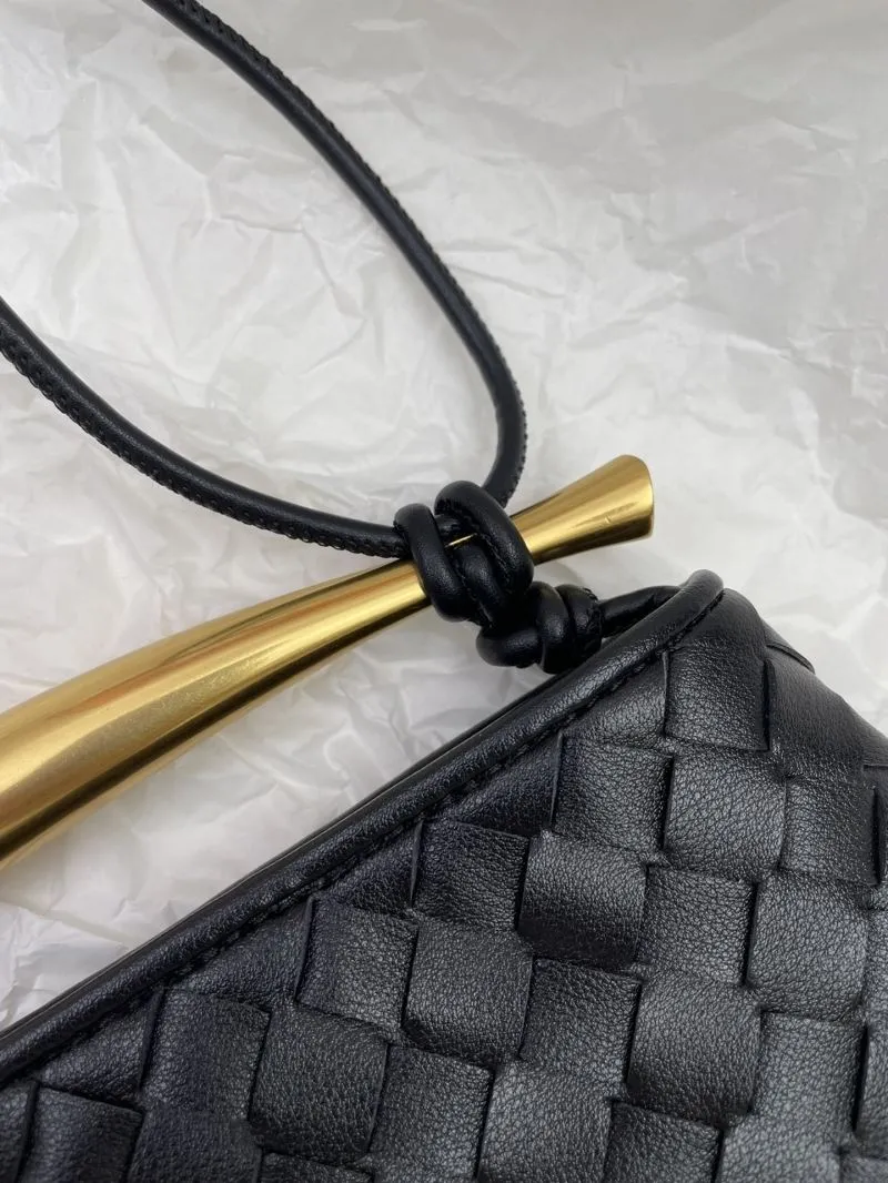 Bottega Veneta Black Woven Crossbody Satchel Bag 5967 - Image 3