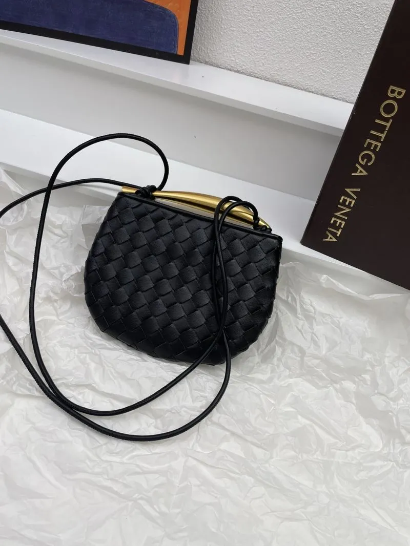Bottega Veneta Black Woven Crossbody Satchel Bag 5967 - Image 5