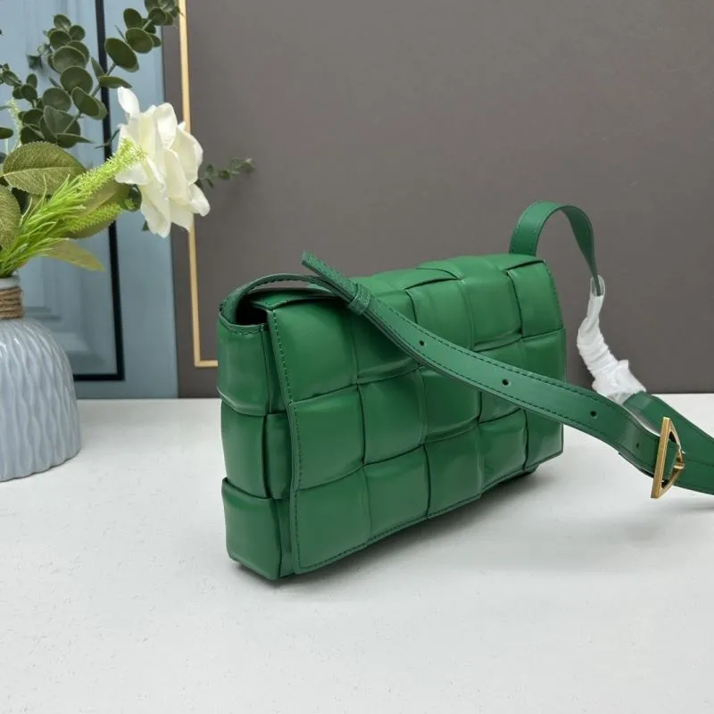 Alternative view of BV Green Padded Satchel Crossbody Bag Model 3032 26cm
