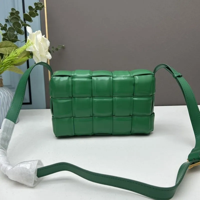 BV Green Padded Satchel Crossbody Bag Model 3032 26cm - Image 3