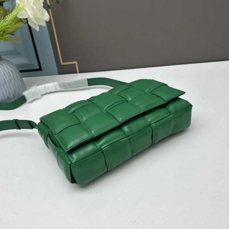 BV Green Padded Satchel Crossbody Bag Model 3032 26cm - Image 4