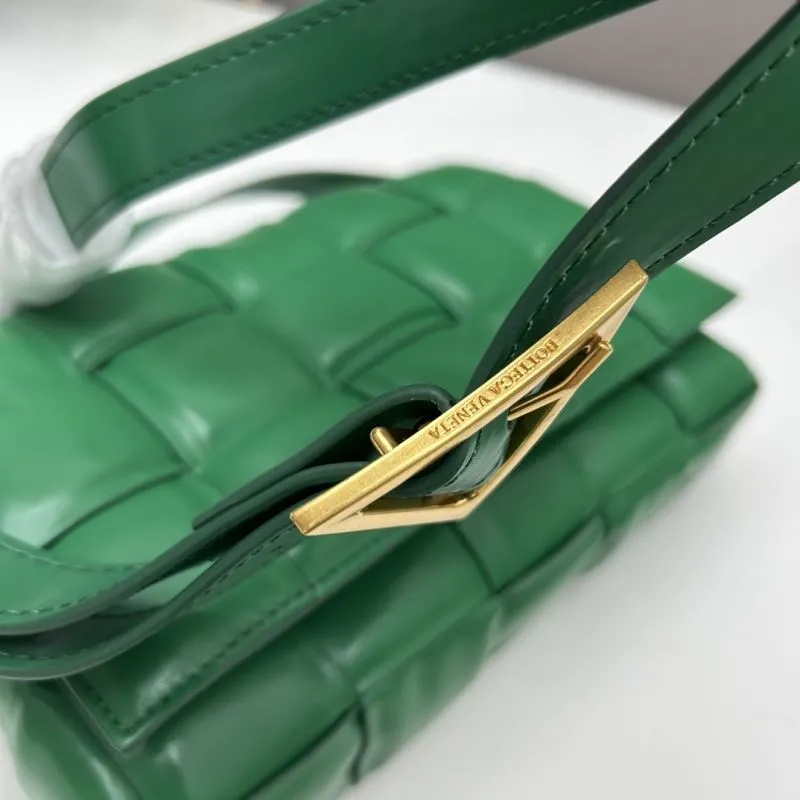 BV Green Padded Satchel Crossbody Bag Model 3032 26cm - Image 6
