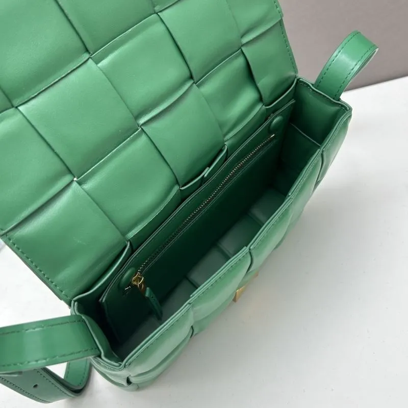 BV Green Padded Satchel Crossbody Bag Model 3032 26cm - Image 7