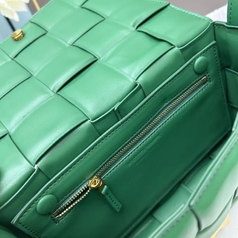 BV Green Padded Satchel Crossbody Bag Model 3032 26cm - Image 8