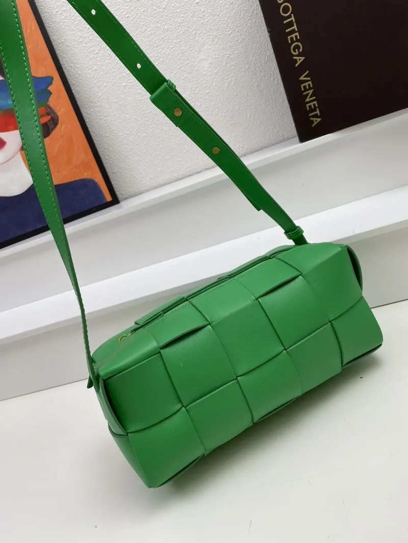Bottega Veneta Green Woven Satchel Crossbody Bag 433 - Image 4