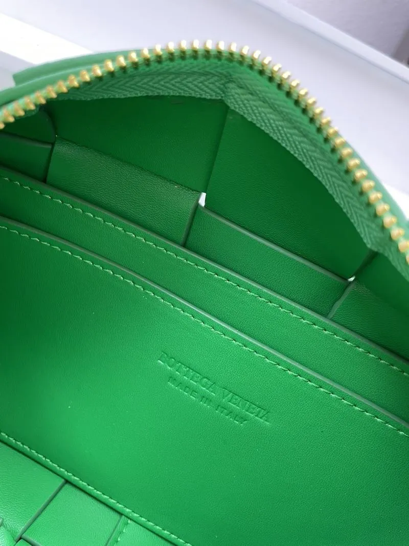 Bottega Veneta Green Woven Satchel Crossbody Bag 433 - Image 9