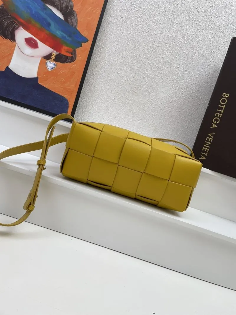 Bottega Veneta Yellow Satchel Crossbody Bag 434