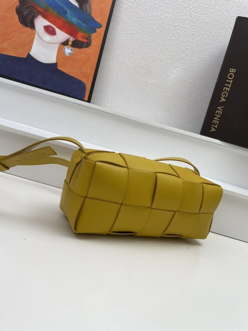 Bottega Veneta Yellow Satchel Crossbody Bag 434 - Image 3