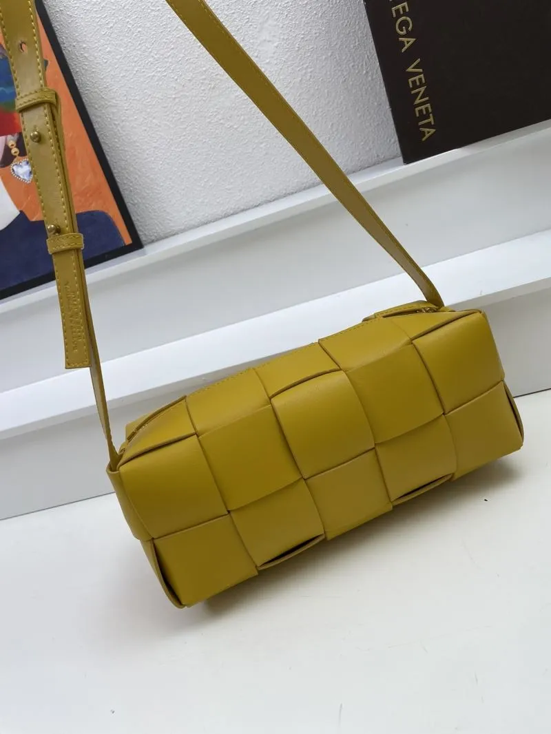 Bottega Veneta Yellow Satchel Crossbody Bag 434 - Image 4