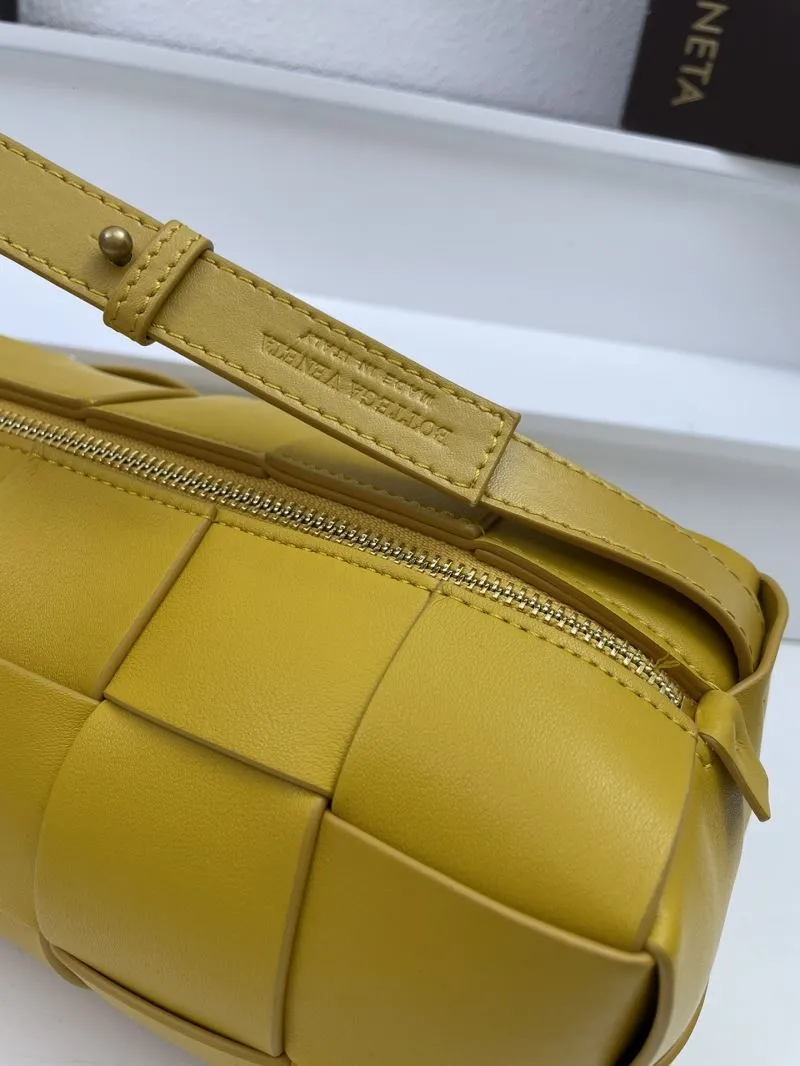 Bottega Veneta Yellow Satchel Crossbody Bag 434 - Image 6