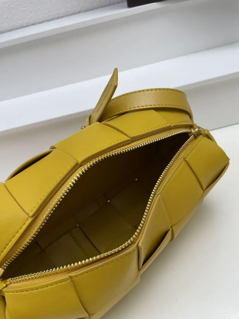 Bottega Veneta Yellow Satchel Crossbody Bag 434 - Image 8