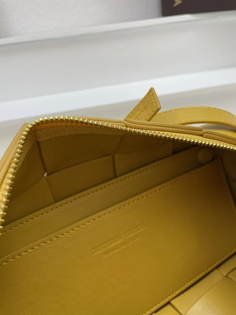 Bottega Veneta Yellow Satchel Crossbody Bag 434 - Image 9