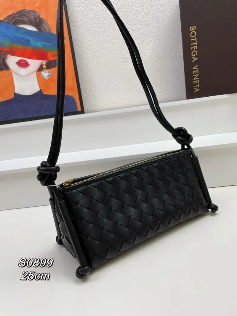 Alternative view of Bottega Veneta Black Woven Satchel Bag S0899 25cm