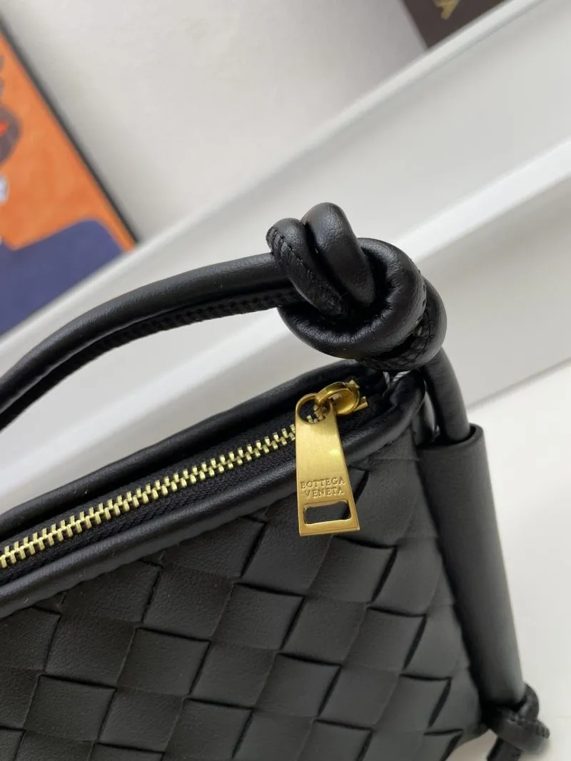 Bottega Veneta Black Woven Satchel Bag S0899 25cm - Image 5