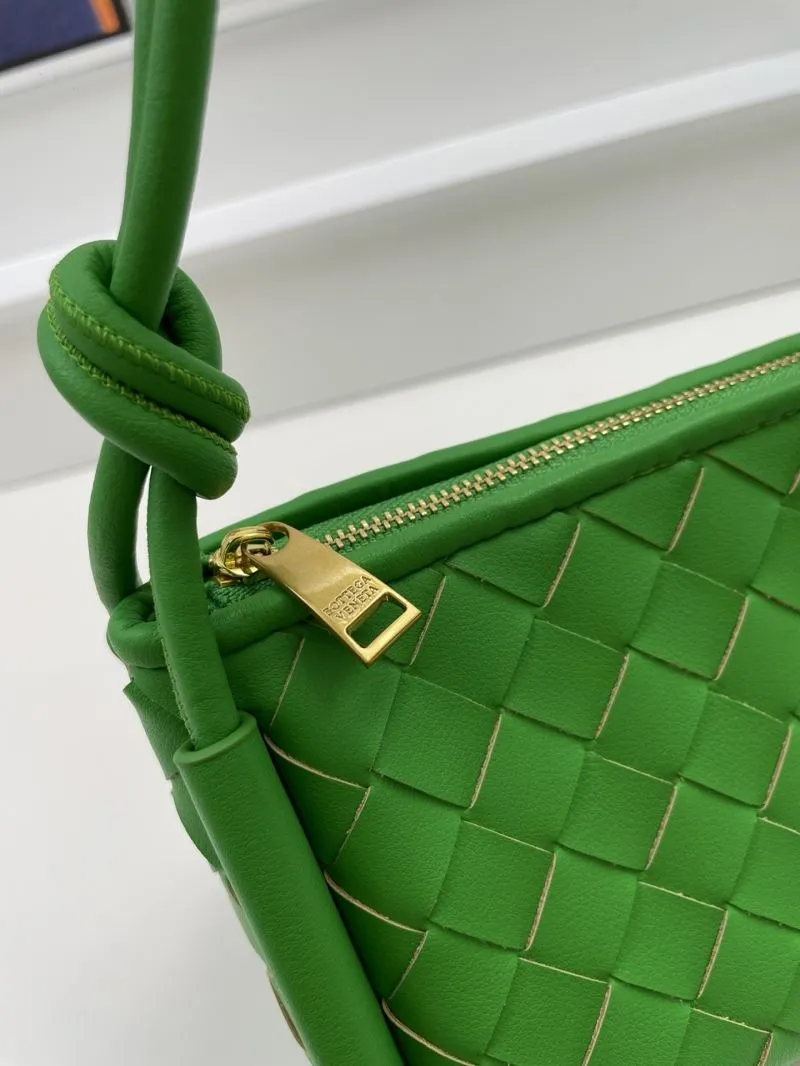 Bottega Veneta Green Woven Shoulder Bag S0899 25cm - Image 5