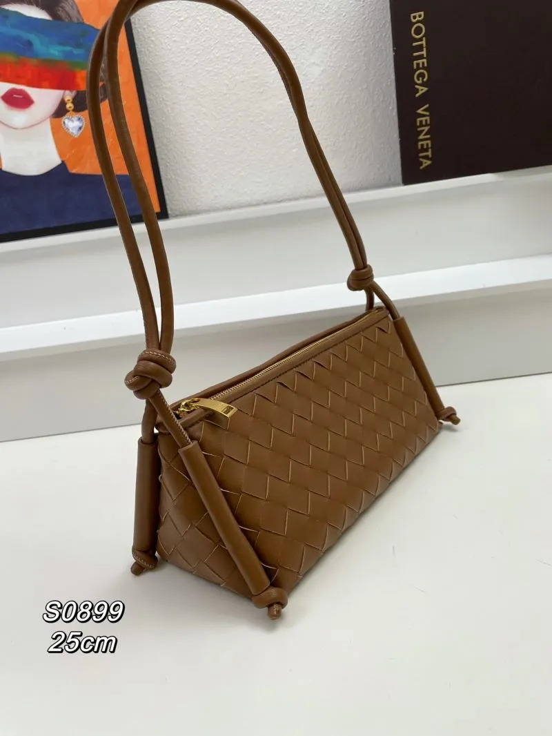 Alternative view of Bottega Veneta Brown Woven Shoulder Bag S0899 25cm