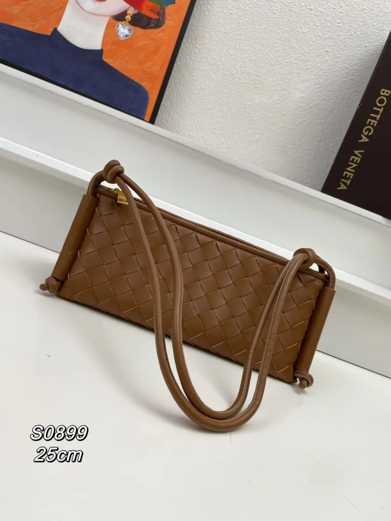 Bottega Veneta Brown Woven Shoulder Bag S0899 25cm - Image 3