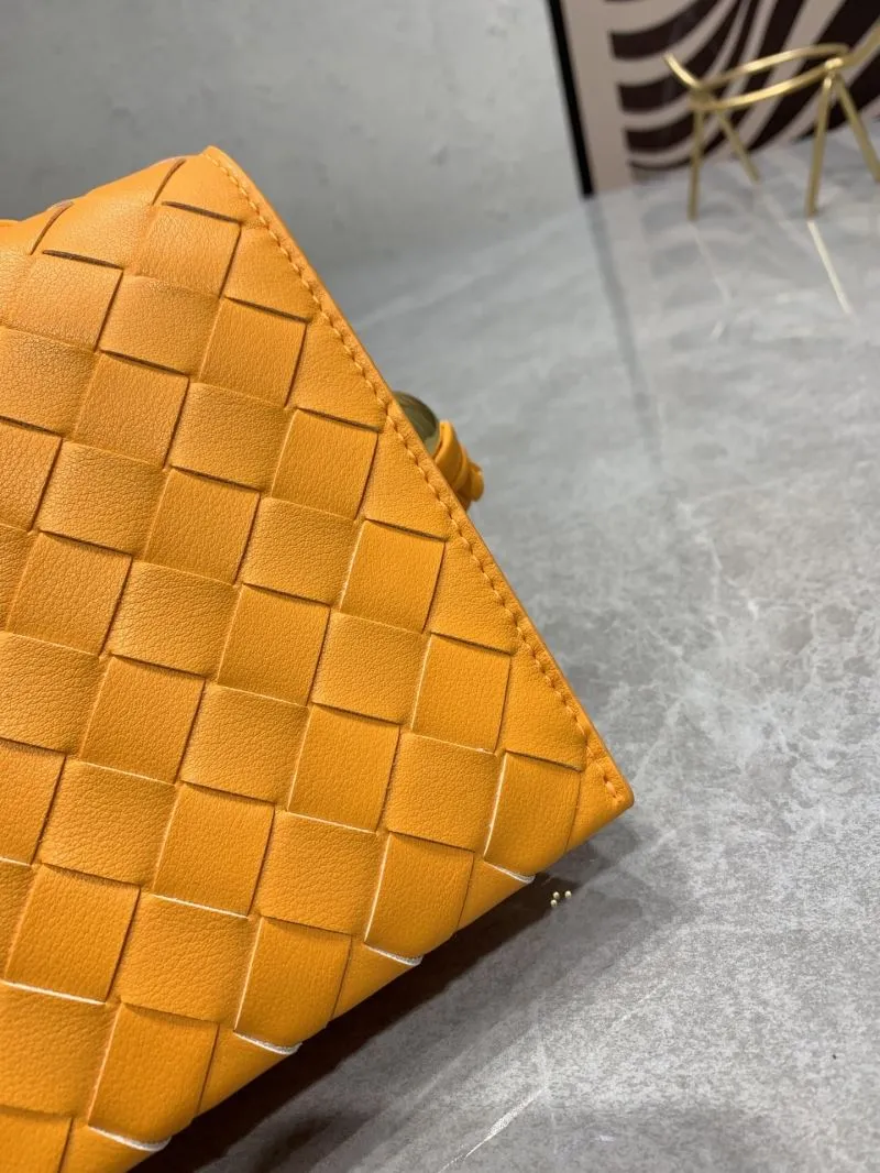 Bottega Veneta Orange Woven Satchel Bag 106# - Image 4