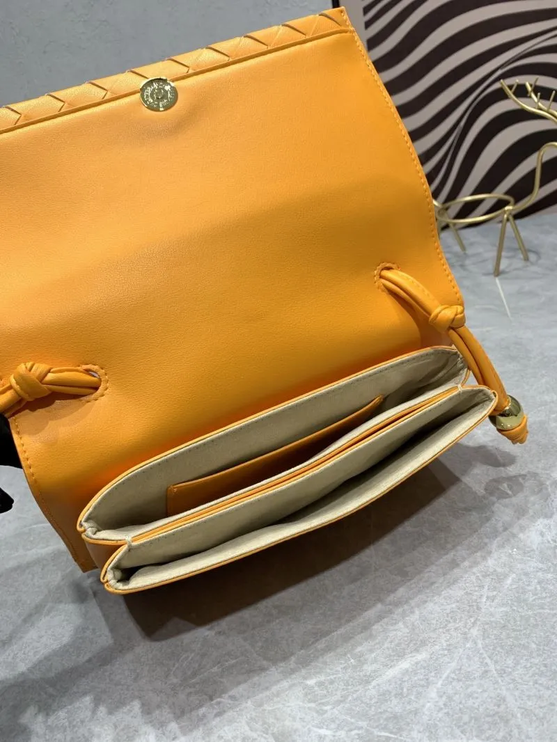 Bottega Veneta Orange Woven Satchel Bag 106# - Image 8