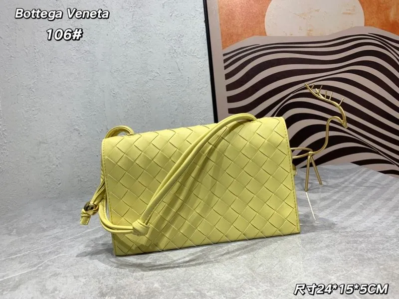 Bottega Veneta 106# Pale Yellow Satchel Bag