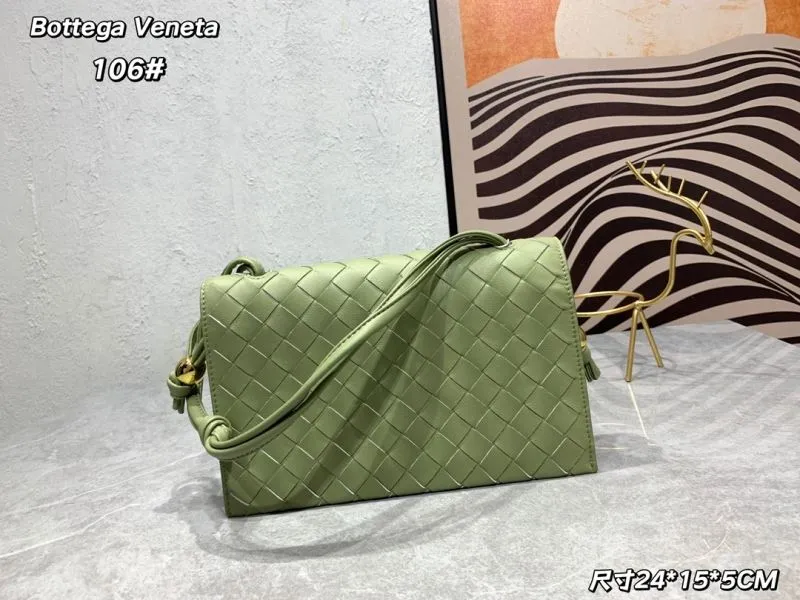 Bottega Veneta 106# Sage Green Satchel Bag