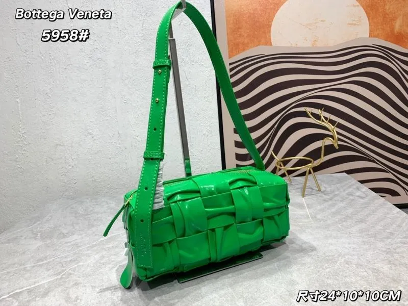 Alternative view of Bottega Veneta Green Satchel Bag 5958