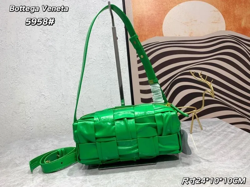 Bottega Veneta Green Satchel Bag 5958 - Image 3