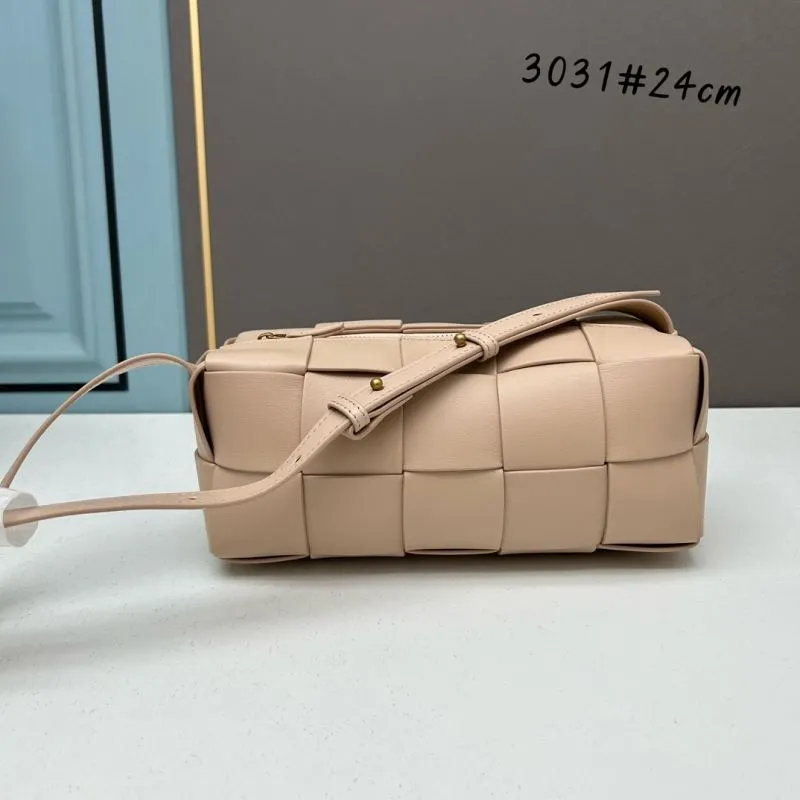 BV Beige Woven Satchel Bag 24cm 3031