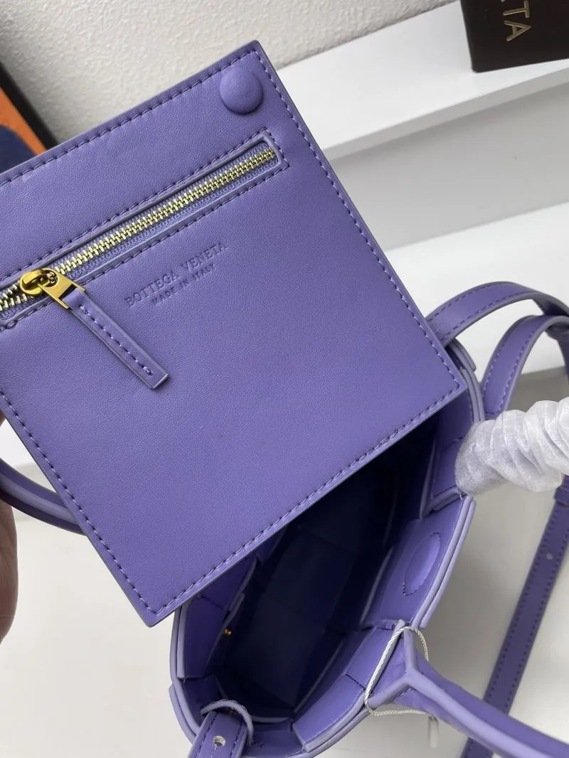 Bottega Veneta Purple Satchel Bag S0666 - Image 9