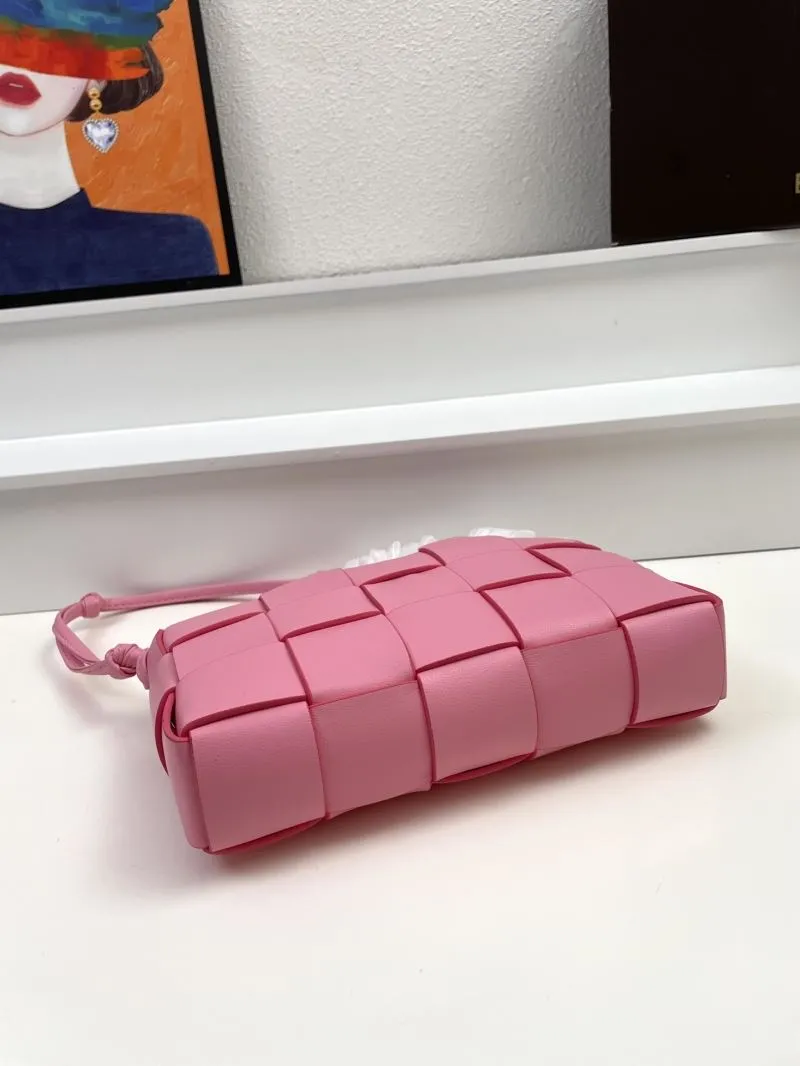 BV Pink Woven Satchel Bag S03033 23cm - Image 7