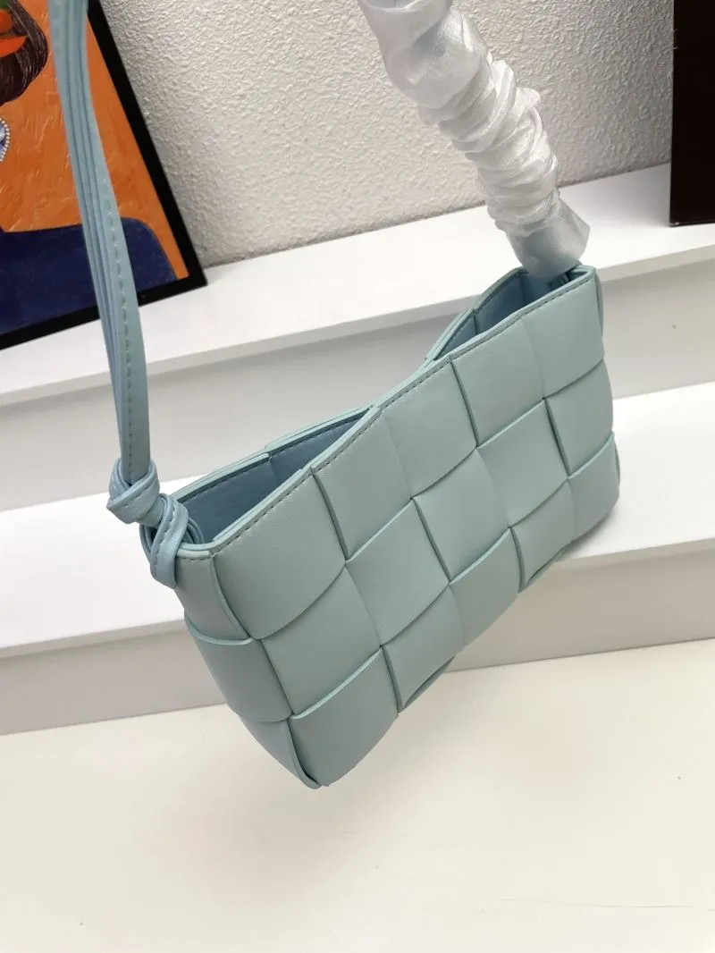 Bottega Veneta Light Blue Woven Satchel Bag S03033 23cm - Image 6