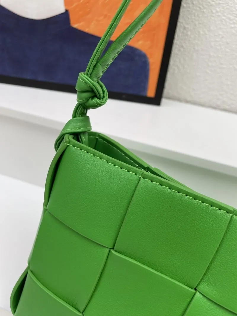 BV Green Woven Satchel Bag S03033 23cm - Image 6