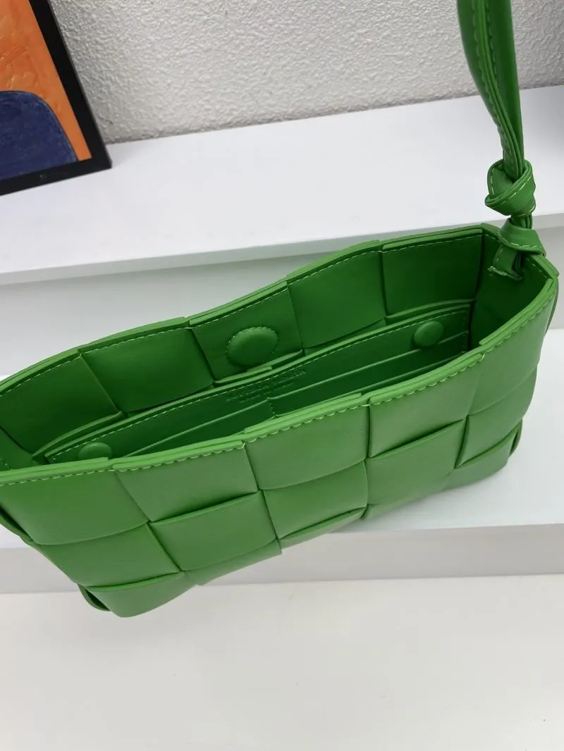 BV Green Woven Satchel Bag S03033 23cm - Image 8