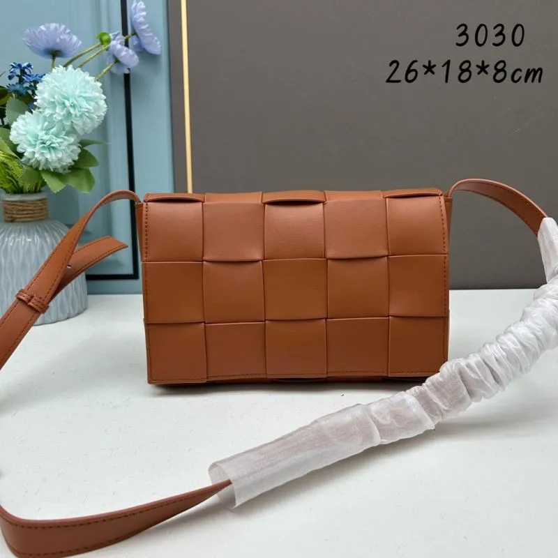 Alternative view of BV Brown Woven Leather Satchel Bag 3030