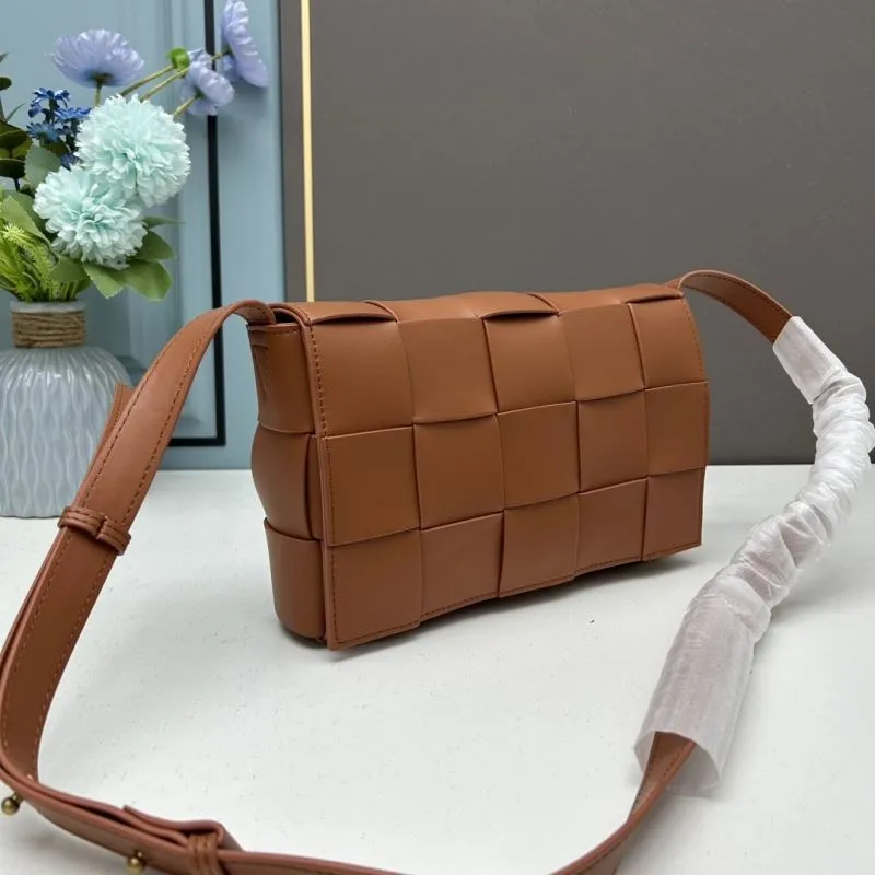 BV Brown Woven Leather Satchel Bag 3030 - Image 3