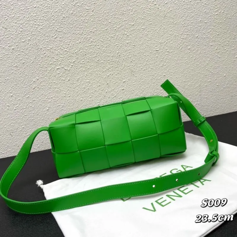 Alternative view of Bottega Veneta Green Woven Satchel Bag S009 23.5cm