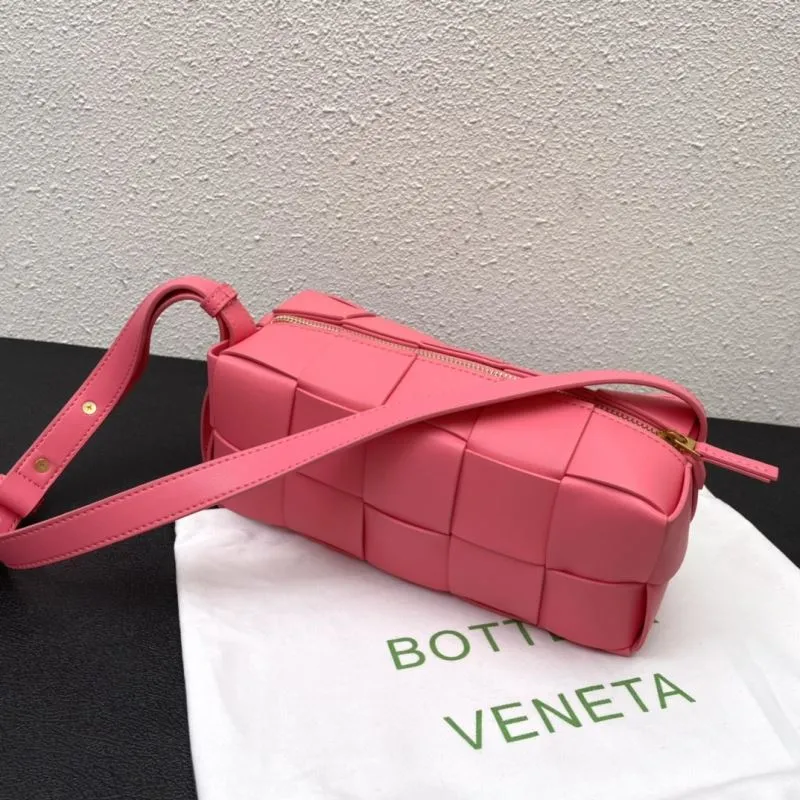 Bottega Veneta Pink Woven Satchel Bag S009 23.5cm - Image 3