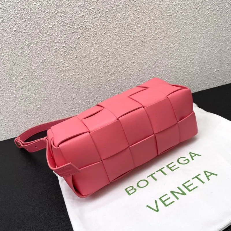 Bottega Veneta Pink Woven Satchel Bag S009 23.5cm - Image 5