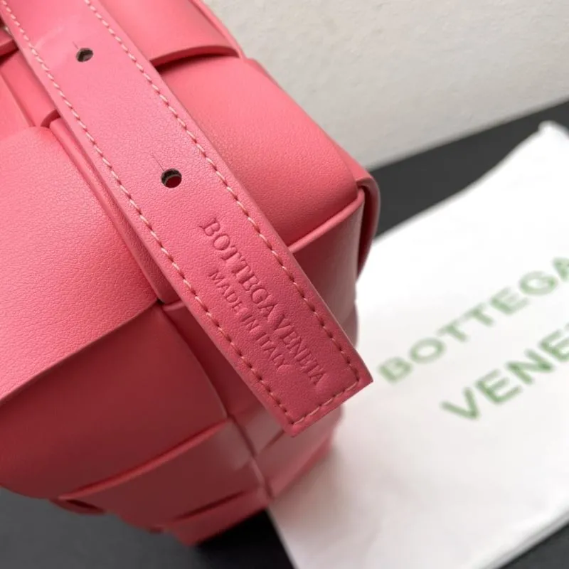 Bottega Veneta Pink Woven Satchel Bag S009 23.5cm - Image 6