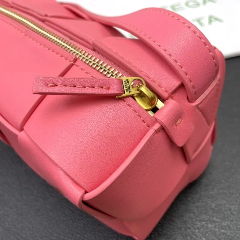 Bottega Veneta Pink Woven Satchel Bag S009 23.5cm - Image 7